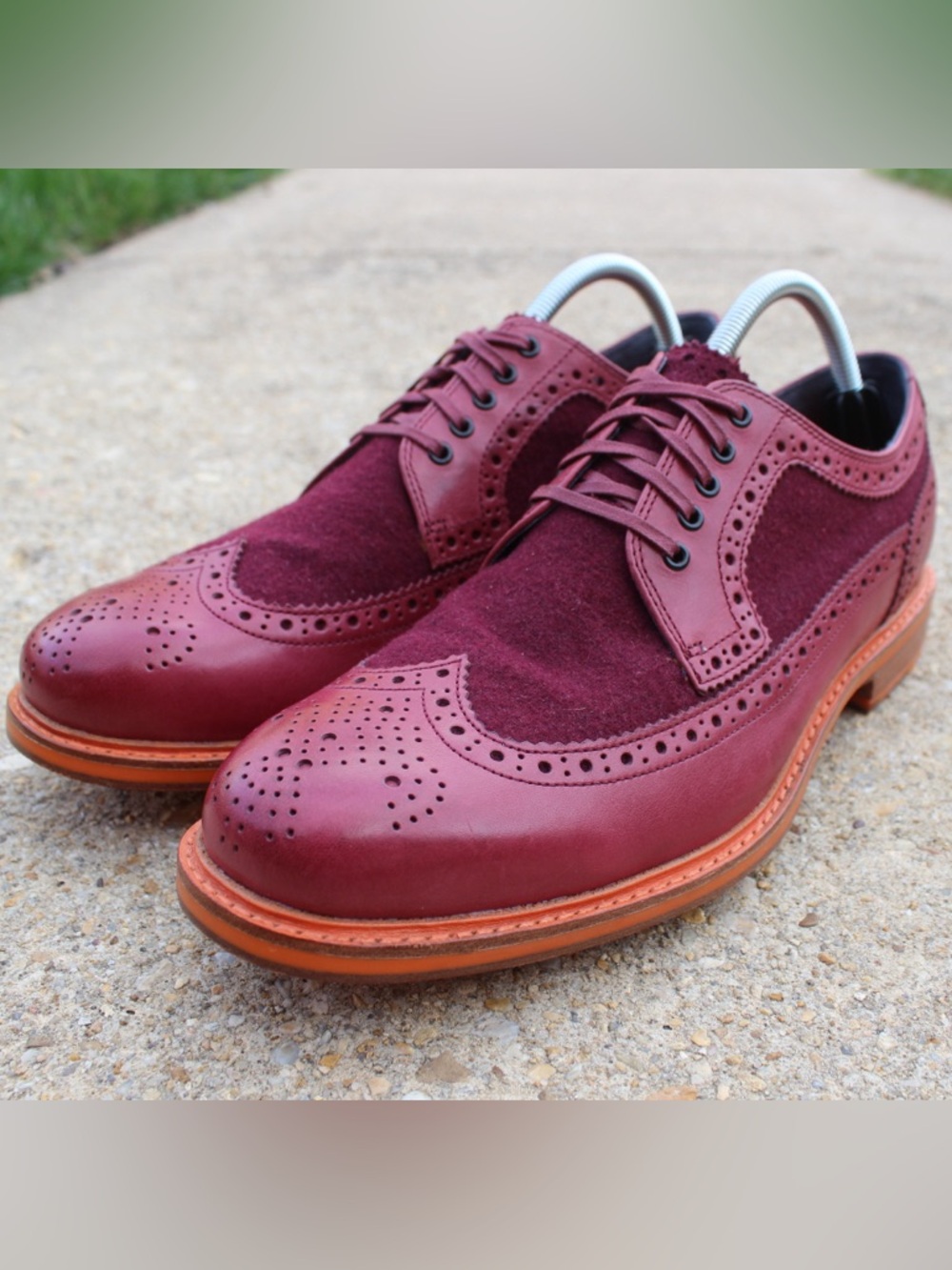 Cole Haan Men's American Classics Leather/Wool Montrose Wingtip Oxfords Sz 11 - Picture 5 of 7